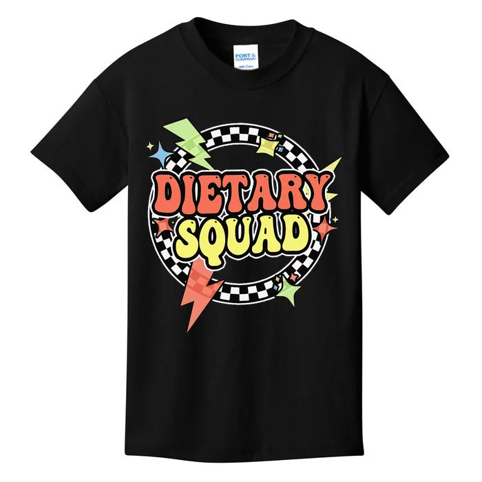 Retro Dietary Squad Dietary Appreciation Week For Staff Gift Kids T-Shirt