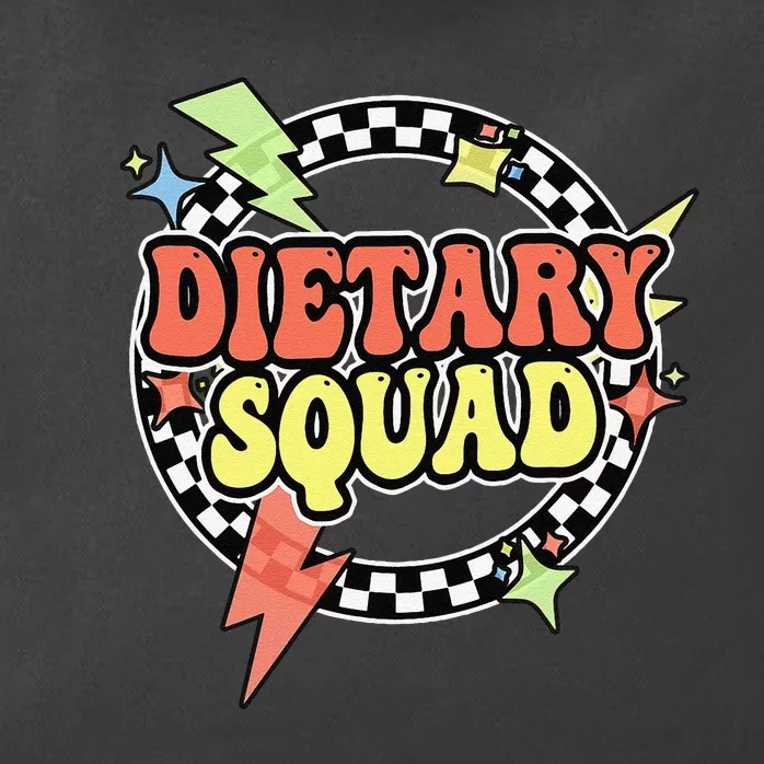 Retro Dietary Squad Dietary Appreciation Week For Staff Gift Zip Tote Bag