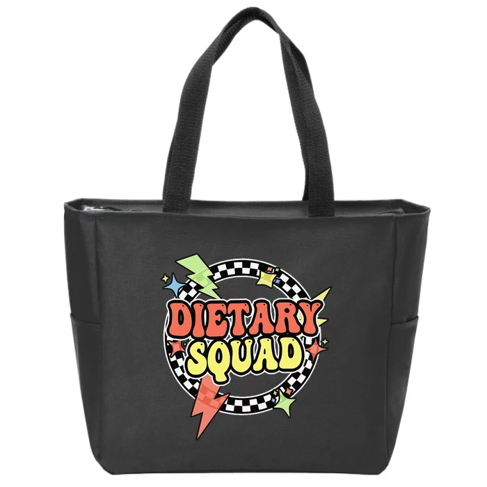 Retro Dietary Squad Dietary Appreciation Week For Staff Gift Zip Tote Bag