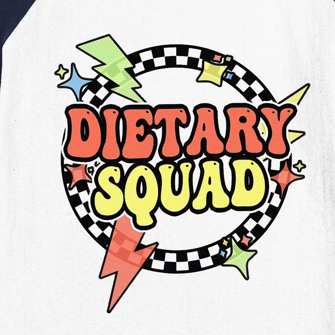 Retro Dietary Squad Dietary Appreciation Week For Staff Gift Baseball Sleeve Shirt