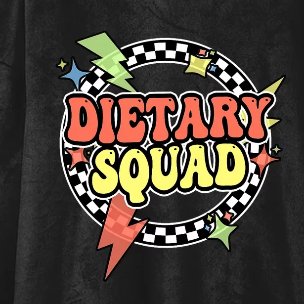 Retro Dietary Squad Dietary Appreciation Week For Staff Hooded Wearable Blanket