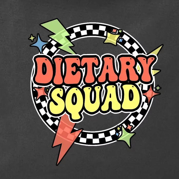 Retro Dietary Squad Dietary Appreciation Week For Staff Zip Tote Bag