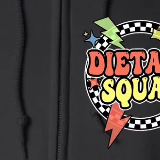 Retro Dietary Squad Dietary Appreciation Week For Staff Full Zip Hoodie