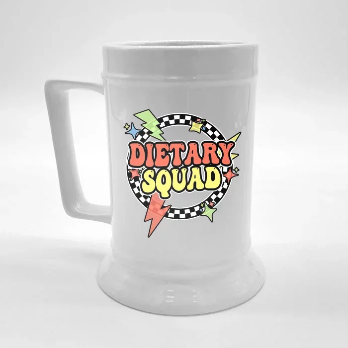 Retro Dietary Squad Dietary Appreciation Week For Staff Front & Back Beer Stein