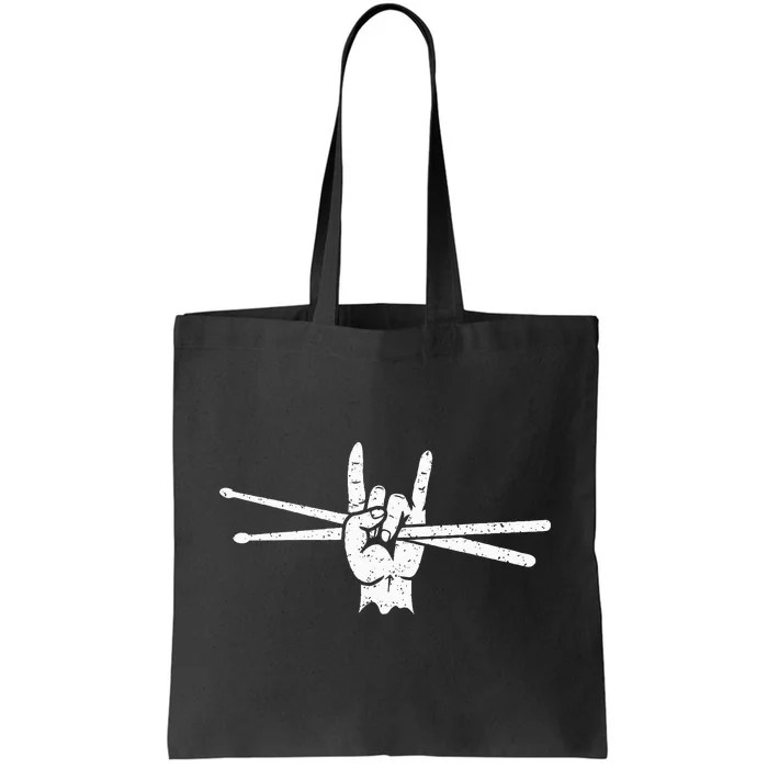 Retro Drum Sticks Art Percussion Drum Player Tote Bag