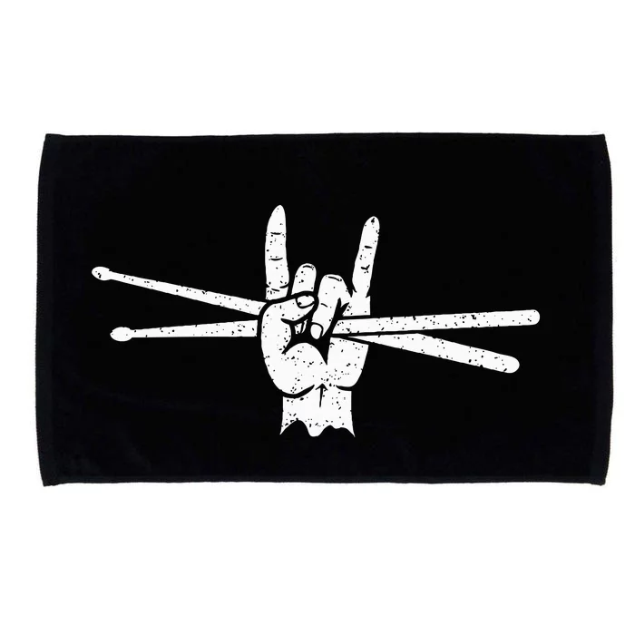 Retro Drum Sticks Art Percussion Drum Player Microfiber Hand Towel