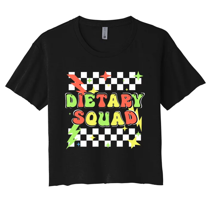 Retro Dietary Squad Dietary Appreciation Week For Staff Women's Crop Top Tee