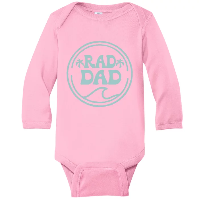 Rad Dad Surf Matching Birthday The Big One 1st Birthday Baby Long Sleeve Bodysuit