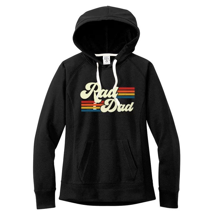 Rad Dad Shirt Vintage Retro Fathers Day Gift Women's Fleece Hoodie