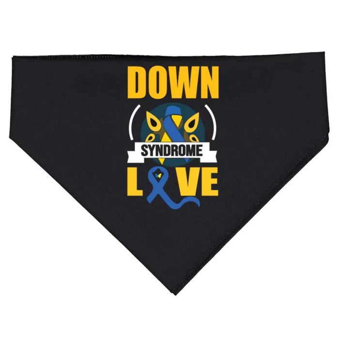 Ribbon Down Syndrome Love Down Syndrome Awareness Day Gift USA-Made Doggie Bandana