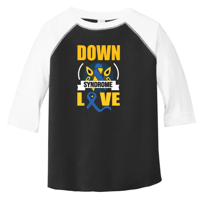 Ribbon Down Syndrome Love Down Syndrome Awareness Day Gift Toddler Fine Jersey T-Shirt