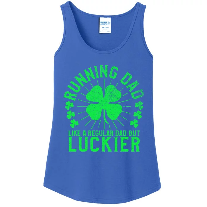 Running Dad St Patrick's Day 5k Marathon Runner And Run Lover Gift Ladies Essential Tank