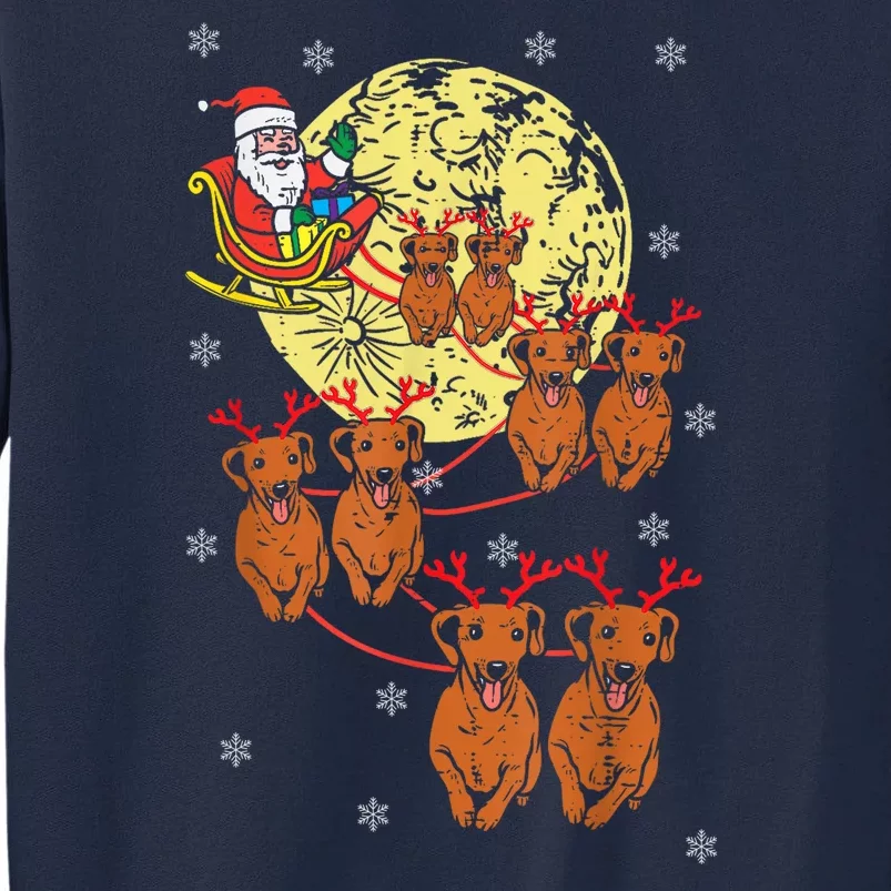 Reindeer Dachshund Santa Christmas Pet Tall Sweatshirt