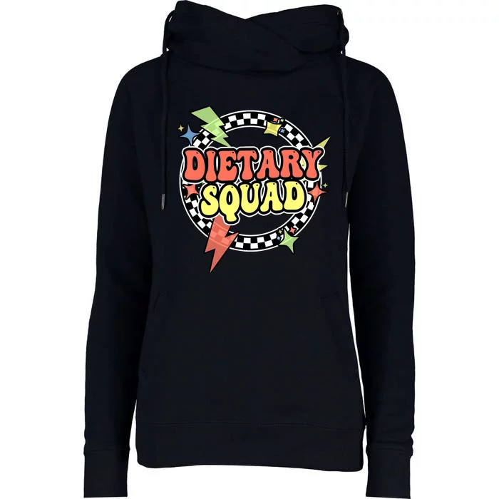 Retro Dietary Squad Dietary Appreciation Week For Staff Womens Funnel Neck Pullover Hood