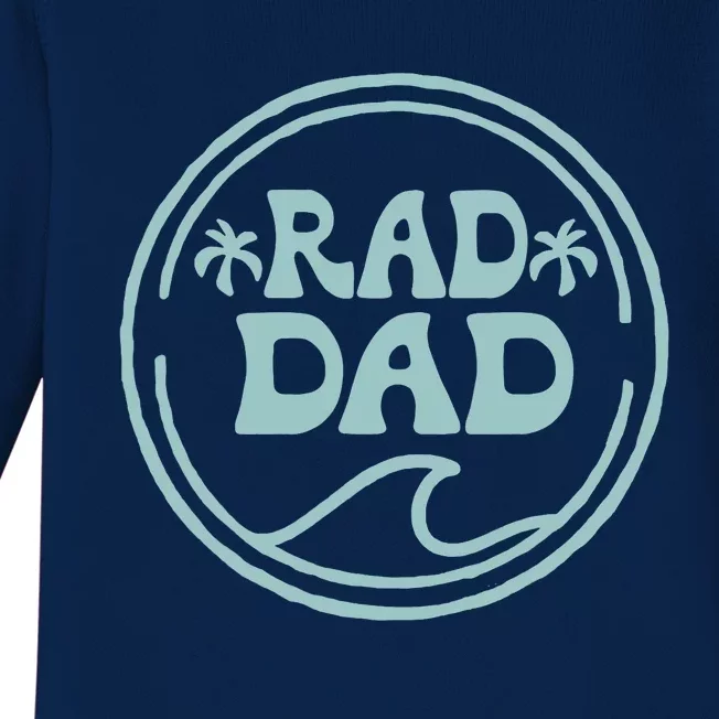 Rad Dad Surf Matching Birthday The Big One 1st Birthday Baby Long Sleeve Bodysuit