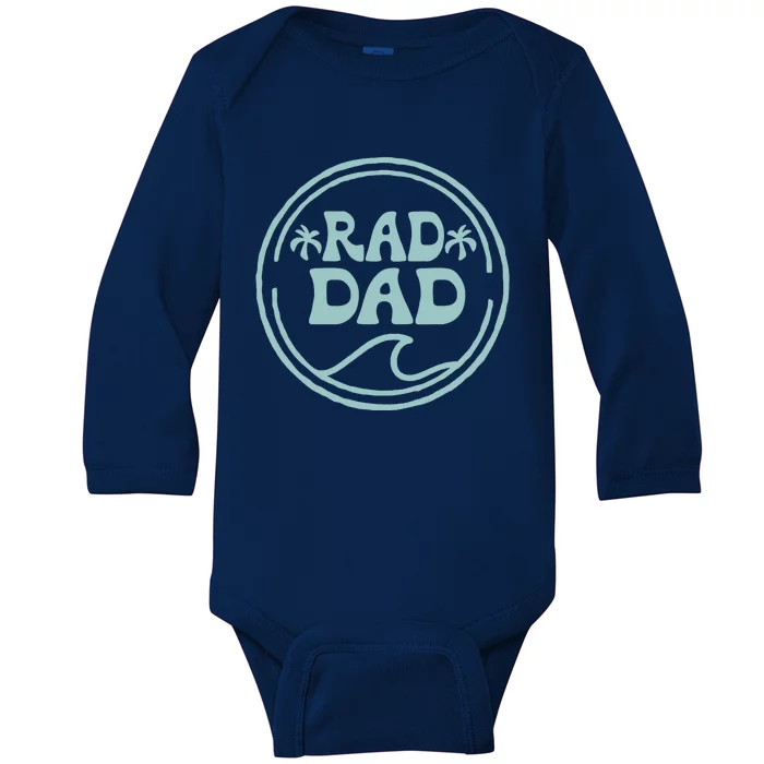 Rad Dad Surf Matching Birthday The Big One 1st Birthday Baby Long Sleeve Bodysuit