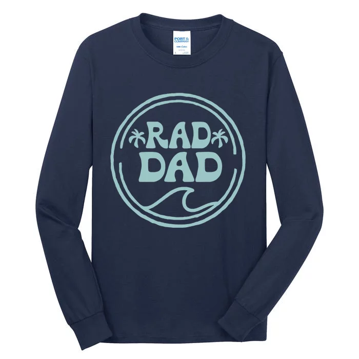 Rad Dad Surf Matching Birthday The Big One 1st Birthday Tall Long Sleeve T-Shirt