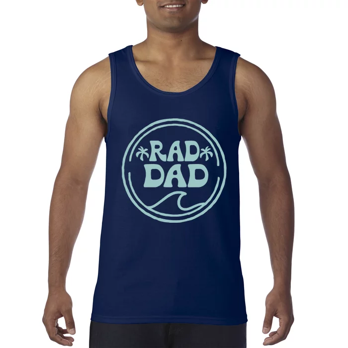 Rad Dad Surf Matching Birthday The Big One 1st Birthday Tank Top