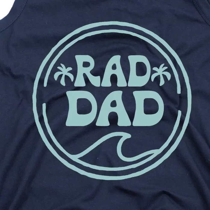 Rad Dad Surf Matching Birthday The Big One 1st Birthday Tank Top