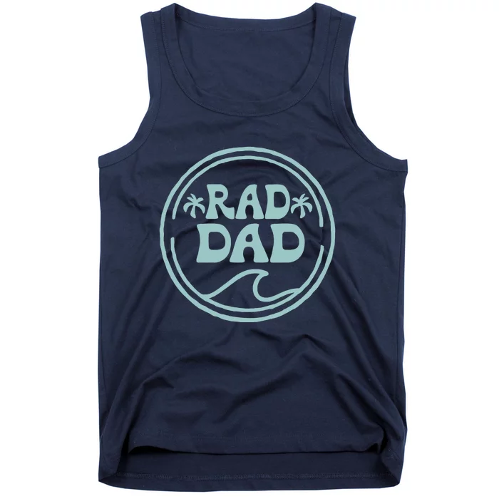 Rad Dad Surf Matching Birthday The Big One 1st Birthday Tank Top