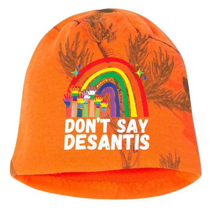 Rainbow Dont Say Desantis Florida Anti LGBTQ Kati - Camo Knit Beanie