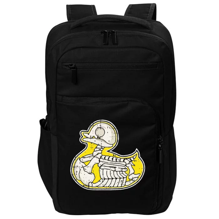 Rubber Duck Skeleton Lazy Halloween Costume Funny Ducky Impact Tech Backpack