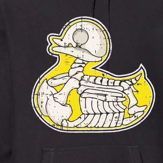 Rubber Duck Skeleton Lazy Halloween Costume Funny Ducky Premium Hoodie