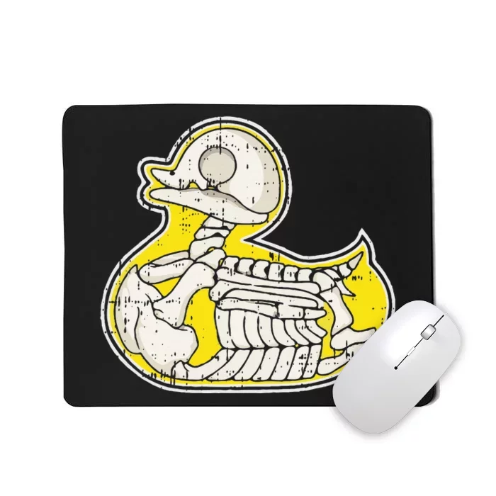 Rubber Duck Skeleton Lazy Halloween Costume Funny Ducky Mousepad