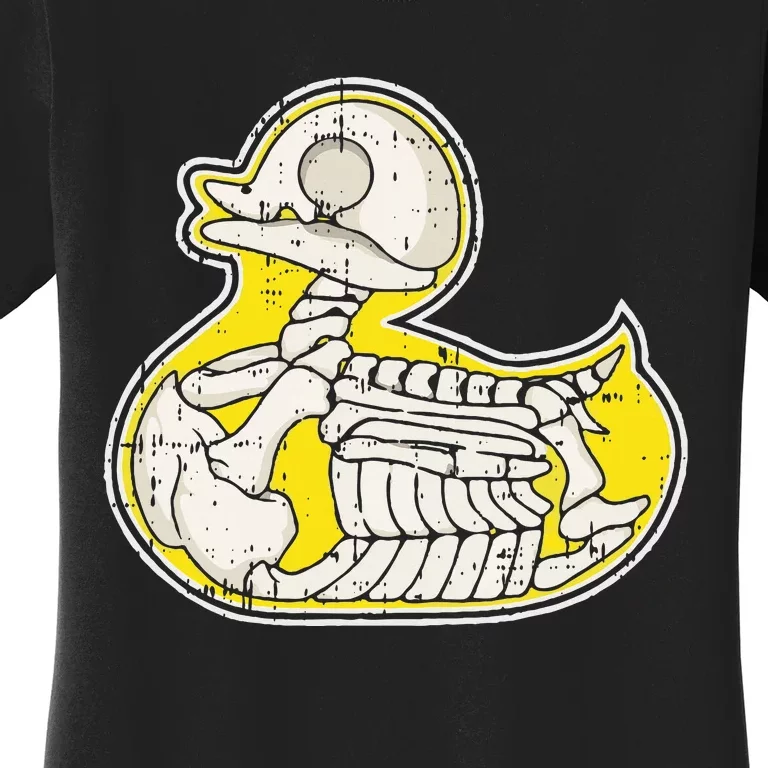 Rubber Duck Skeleton Lazy Halloween Costume Funny Ducky Women's T-Shirt