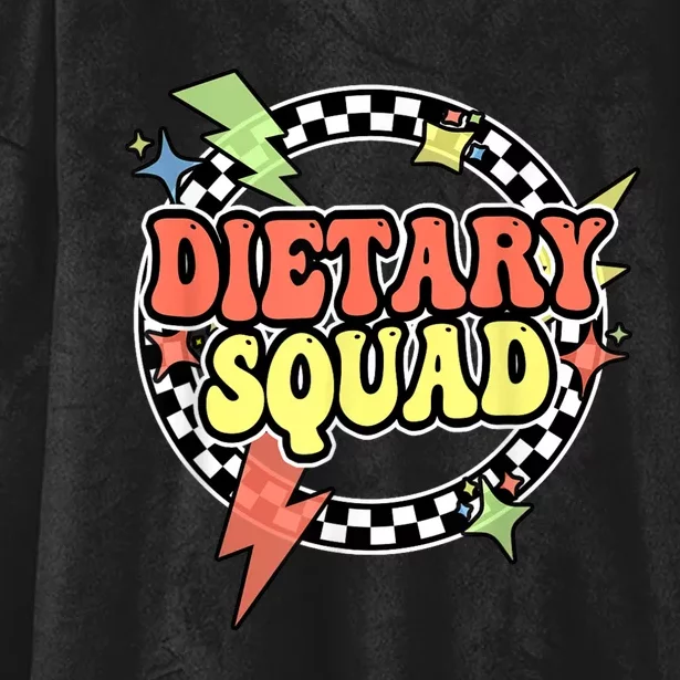 Retro Dietary Squad Dietary Appreciation Week For Staff Hooded Wearable Blanket