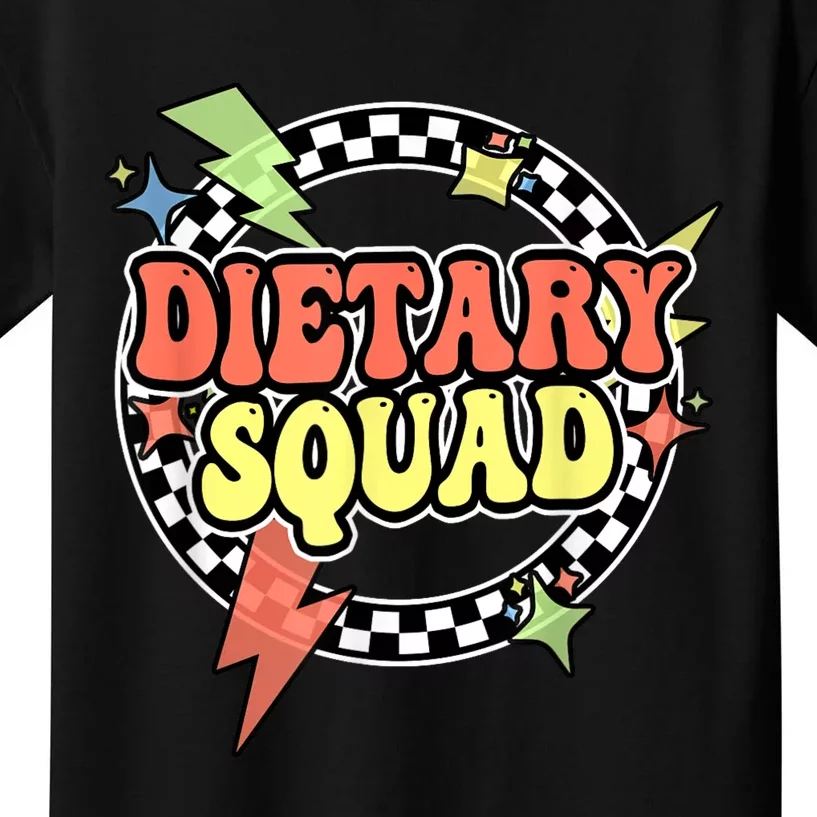 Retro Dietary Squad Dietary Appreciation Week For Staff Kids T-Shirt