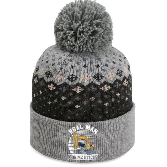 Real Drive Stick Construction Workers And Excavator Gift The Baniff Cuffed Pom Beanie