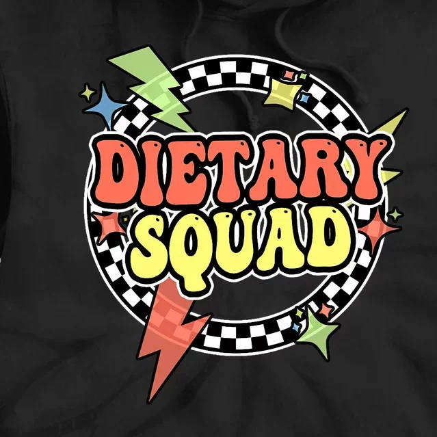 Retro Dietary Squad Dietary Appreciation Week For Staff Tie Dye Hoodie