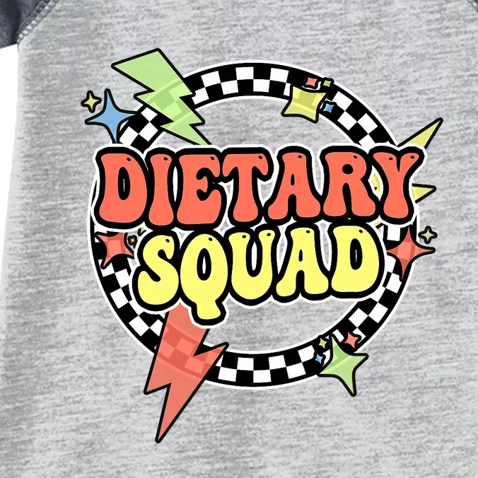 Retro Dietary Squad Dietary Appreciation Week For Staff Infant Baby Jersey Bodysuit