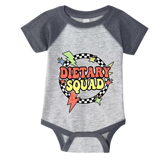 Retro Dietary Squad Dietary Appreciation Week For Staff Infant Baby Jersey Bodysuit