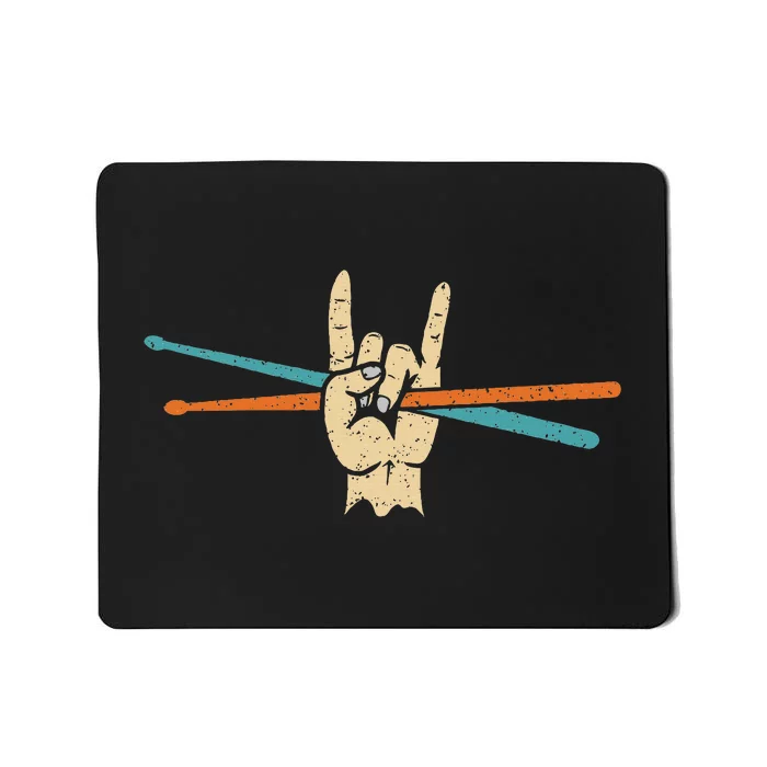 Retro Drum Sticks Art Percussion Drum Player Mousepad