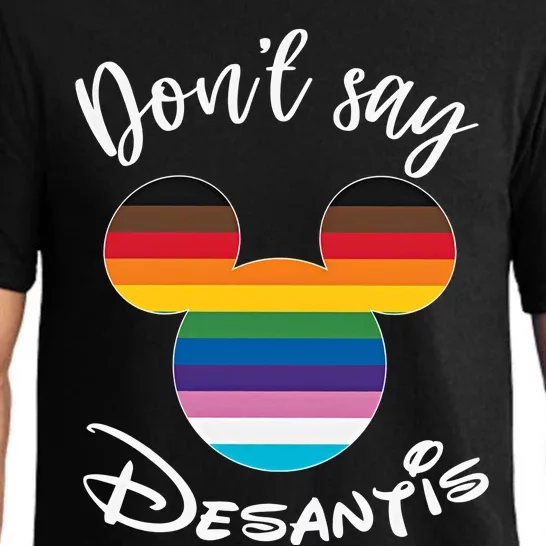 Rainbow Dont Say Gay Dont Say Desantis LGBTQ LGBT Pride Funn Pajama Set