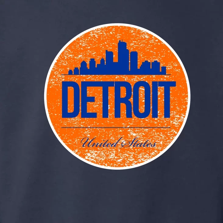 Retro Detroit Skyline Logo Toddler Hoodie