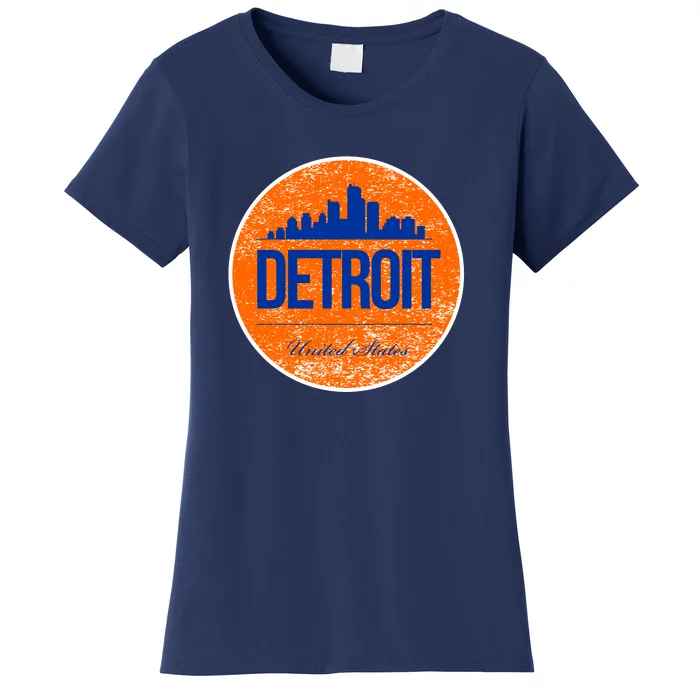 Retro Detroit Skyline Logo Women's T-Shirt