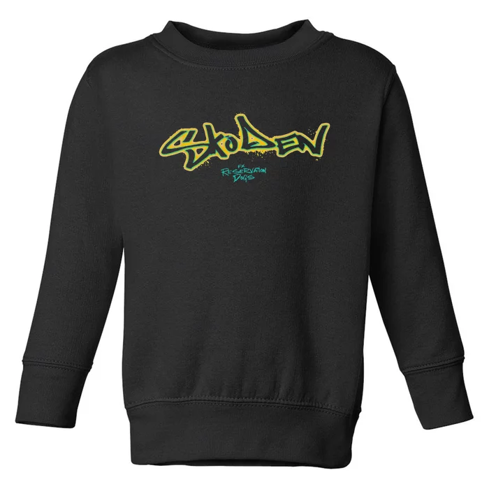 Reservation Dogs Skoden Graffiti Centered Toddler Sweatshirt