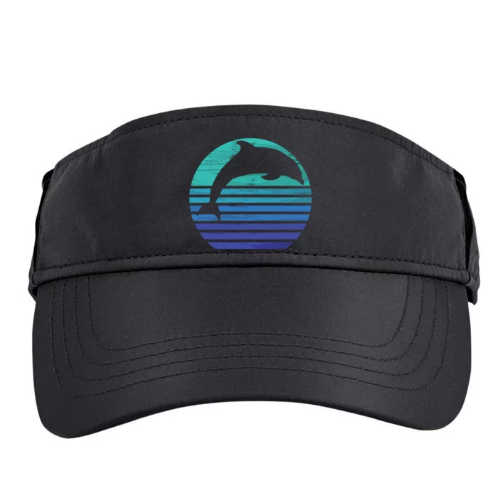 Retro Dolphin Silhouette Adult Drive Performance Visor