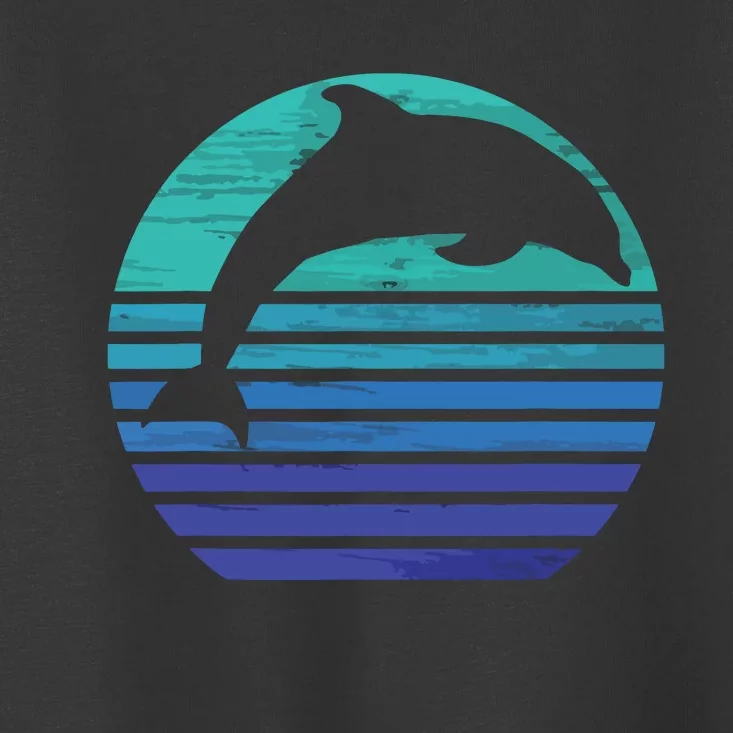 Retro Dolphin Silhouette Toddler T-Shirt