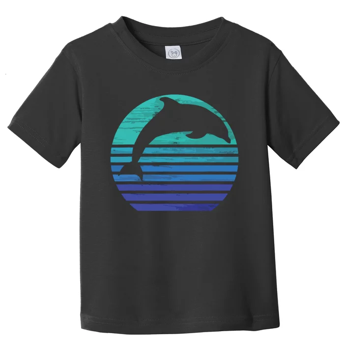 Retro Dolphin Silhouette Toddler T-Shirt