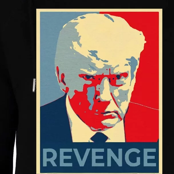 Retro Donald Trump Revenge Womens Funnel Neck Pullover Hood