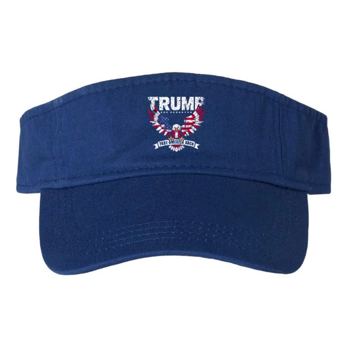 Retro Donald Trump Take America Back Eagle Meaningful Gift Valucap Bio-Washed Visor