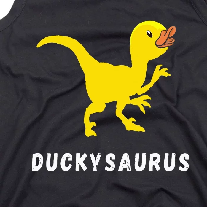 Rubber Duck Trex Duck Dino Funny Rubber Duck Dinosaur Tank Top