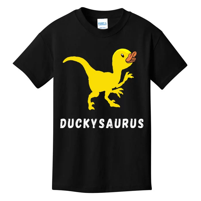 Rubber Duck Trex Duck Dino Funny Rubber Duck Dinosaur Kids T-Shirt