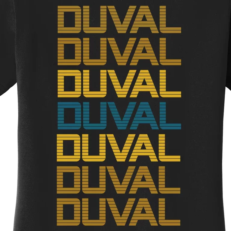 Retro Duval Teal And Gold Women's T-Shirt