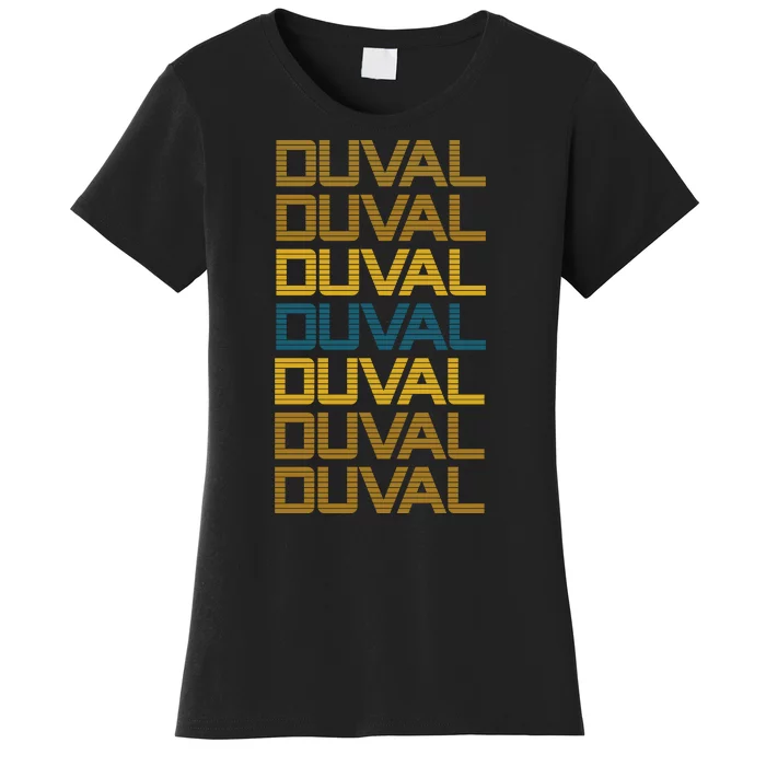 Retro Duval Teal And Gold Women's T-Shirt