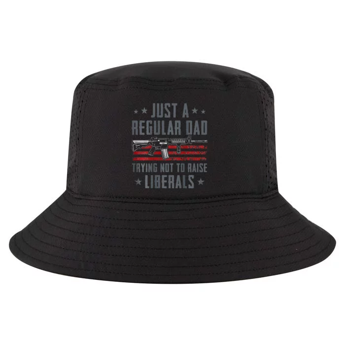 Regular Dad Trying Not To Raise Liberals Pro Gun Cool Comfort Performance Bucket Hat